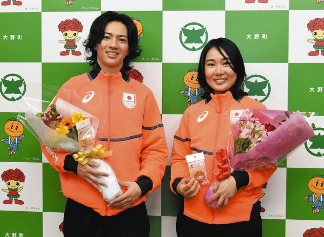 松浦選手、桐山選手が地元・大野で健闘報告　冬季五輪フリースタイルスキーHPに出場