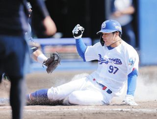中日・樋口正修、足で魅了　2回、ヤクルト奥川から俊足三塁打、続く三上の浅い犠飛で生還「風を考え、投げづらかった状況」好判断