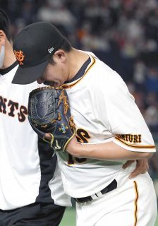 打球直撃の巨人・菅野は“打撲”と診断…桑田コーチ「骨折が心配だった…次回は本人の状態を確認して」