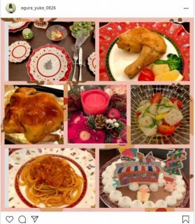 【写真】丸鶏にパスタ…小倉優子がつくったクリスマス料理
