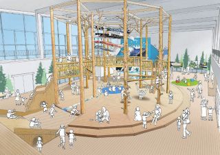 郡上市大和町に「ぎふ木遊館」の体験施設　旧小学校体育館を改修へ、滑り台やボルダリング設置