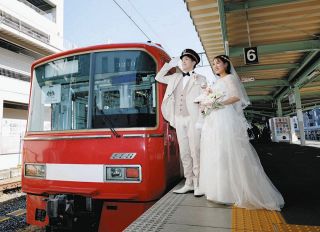 名鉄車両貸し切りウェディング！愛の鉄道旅20分間　岐阜グランドホテル60周年
