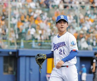 中日・岡林勇希、新背番号「1」お披露目「気合を入れ直して頑張ります
