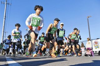13部門で健脚競う　神戸町新春マラソン・ジョギング大会