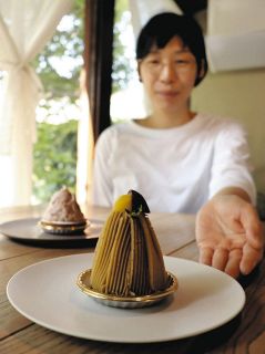 目指すは名物スイーツの頂　岐阜県各務原市の喫茶室山脈「山脈モンブラン」リニューアル、県産緑茶使用