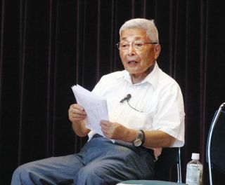 シベリア抑留、顔の凍傷は生き残った勲章　菰野町で歴史教室、96歳と100歳が証言