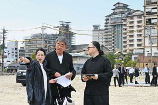 和倉温泉の老舗旅館「加賀屋」28年度末再開へ　新館建設地鎮祭に隈研吾さんら出席