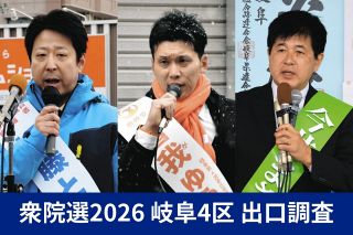 【衆議院選挙2026】岐阜4区の出口調査速報　自民加藤大博さんを中道今井雅人さんが追う