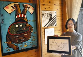 世界を旅して壁画制作、デザイナー・山下丈夫さんの魅力紹介　三重県鳥羽市・海の博物館で原画など展示