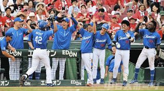 広島―中日　中日ナイン