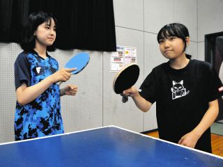練習の成果出して勝ちたい　日韓青少年スポーツ交流卓球に出場する坂下小の北原さん