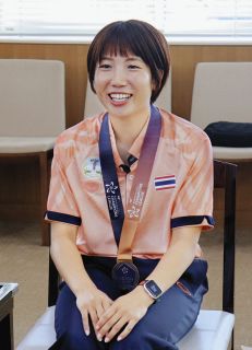 夢は地元でプレー　タイのチーム所属の彦根出身・槙森選手、バレー国際試合で3位
