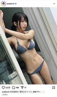 ◆えなこのグレー水着姿に「下げてるのヤバ」【写真】
