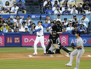 大谷翔平、第1打席で痛烈初安打…開幕戦勝利【3.27vsダイヤモンド
