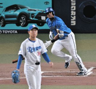エポックワン RC【佐藤輝明】自身初の甲子園バックスクリーン弾（21.4.15） エポックワン 佐藤輝明 自己最多に並ぶ浜風切り裂く24号先制弾
