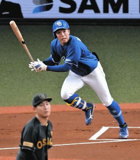 NPBバット　尾田剛樹　サムバット中日選手 中日・尾田剛樹、「左けつで前に押せていなかった」オフ返上で