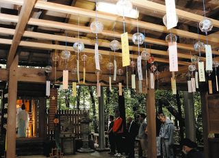 風とともに汚れを星の向こうに　三重の明星神社で「夏越の祓」風鈴奉納