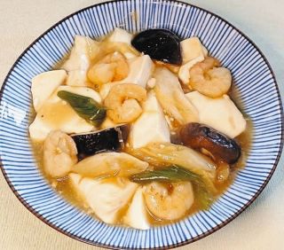 豆腐とエビのうま煮