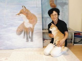 「熊谷守一大賞展」でニホンオオカミの絵が大賞　小牧・玉置さん「とても自信になった」