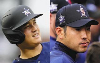 MLB】「花巻から世界へ」球宴選出の菊池雄星＆大谷翔平が母校・花巻東高サイン入りユニを手に豪華2ショット：中日スポーツ・東京中日スポーツ