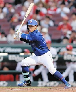 中日、1番・樋口正修のプロ初適時打初打点で先制　さらに1死満塁からサノーの犠飛で1点追加