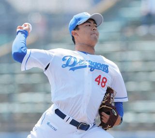 【中日2軍】土生翔太、2年目右腕“プロ初勝利”　喜びと反省「後半の失速突き詰めていきたい」　タカ相手に6イニング3失点　