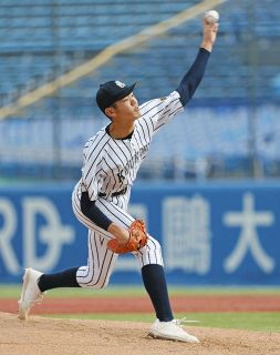 履正社の最速150キロ左腕・福田幸之介が1イニング3奪三振ピシャリ