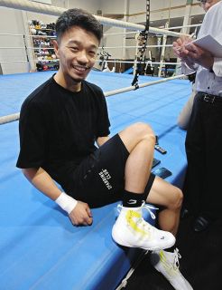 ボクシング】中谷潤人が公開練習、「足って感覚がすごく繊細なんで