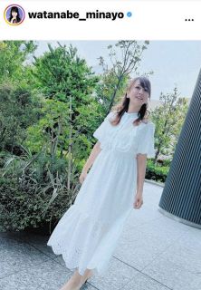 ◆54歳・渡辺美奈代、『少女感』あふれる白ワンピ【写真】