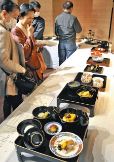 苗木藩主が食べた料理を復元　中津川の史料館で18品目ずらり