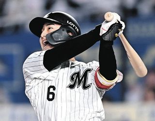ロッテ】胸に煌めくキャプテンマーク…中村奨吾のユニホームを予約販売