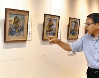 祭りばやし聞こえてきそう　岐阜県垂井町の久野さん、軕をリアルに描き岐阜市で個展