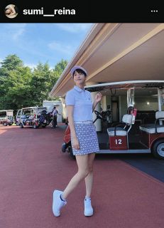 【写真】鷲見玲奈、暑過ぎる日に当日変更したゴルフスタイル
