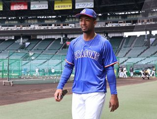 【中日】ブライト健太、川越誠司が阪神戦の試合前練習に合流、ブライトは直近2試合で7打数4安打と好調をキープ