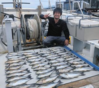 乗っ込みイサキ本格化　愛知・大山沖