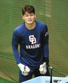 中日ドラフト6位・花田旭、新相棒で初打ち「杉本選手が好きで同じ