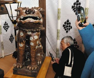 白山神社のこま犬解説　土岐市美濃陶磁歴史館の学芸員が講座