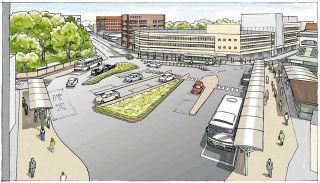 津駅西口の再整備イメージ図公表…市民や利用者の声待ってます　混雑や危険解消へ