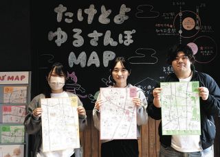 歩いて気づく武豊の魅力　日福大生と町、MAPを作成