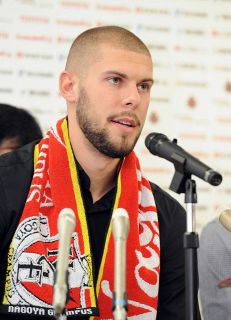 名古屋グランパス　スウェーデンから来たナイスガイ！苦しい時期のチーム支えた長身FW・シモビッチ【フォトギャラリー】