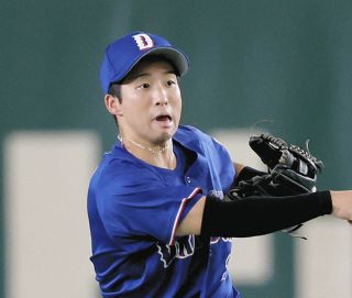 木下拓哉が骨折後初となるティー打撃 軽いノックバットを手に、計60