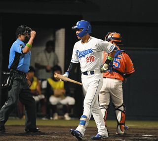 【フレッシュオールスター】中日・川上理偉、代打で出場し三振もいい経験「早くこういう応援がある舞台でやりたいと思いました」