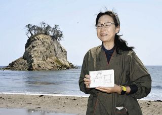 【石川】能登との縁 線に宿す　こうの史代さん ゆかりの地や仮設訪問