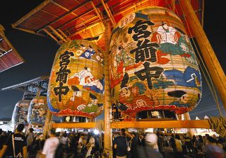 三河一色照らす大提灯　幻想絵巻、愛知県西尾市でまつり始まる