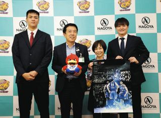 FE名古屋・笹山貴哉主将「CSへまだ足りないものある」　激戦中地区で30勝30敗　市長表敬訪問【Bリーグ】