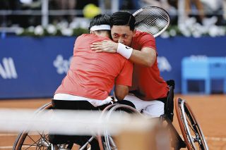 車いすテニス男子ダブルス小田、三木組は銀メダル　パリ・パラリンピック