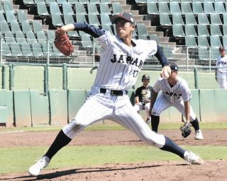 高校日本代表の198センチ左腕・藤田琉生が大学生斬り　中日スカウト「バランス良く腕が振れていた」