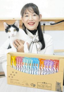 猫用おやつで保護にも一役　ミャンマーの人気商品を輸入、売り上げの一部を活動に