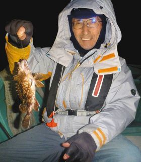 例会でカサゴと遊ぶ　愛知・常滑苅屋出船