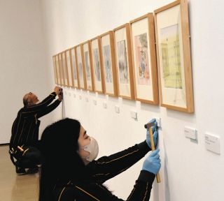 春感じる色紙や絵画を新たに　多治見の加藤孝造追悼展、作品を一部入れ替え
